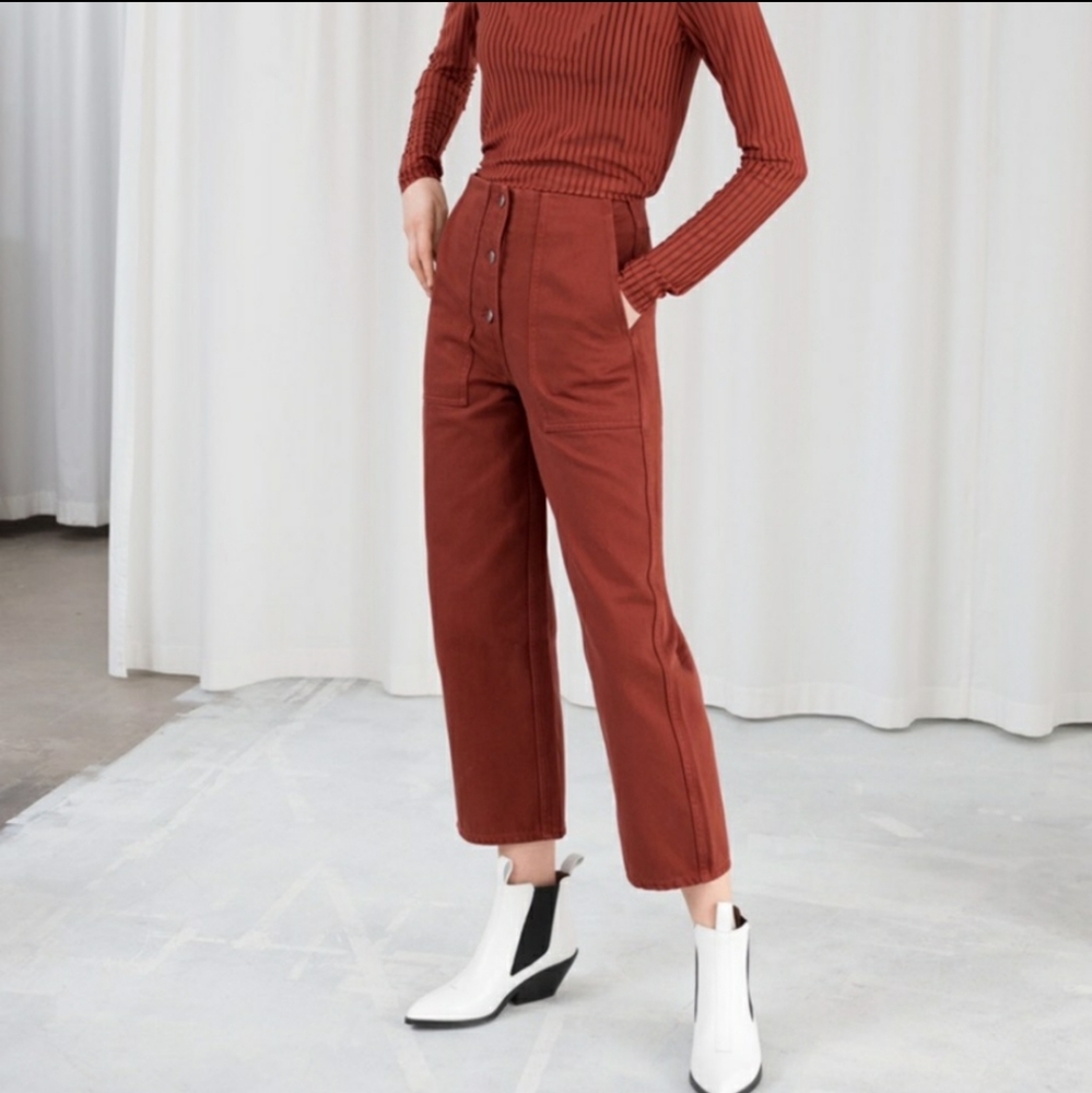 & other stories straight fit workwear pants